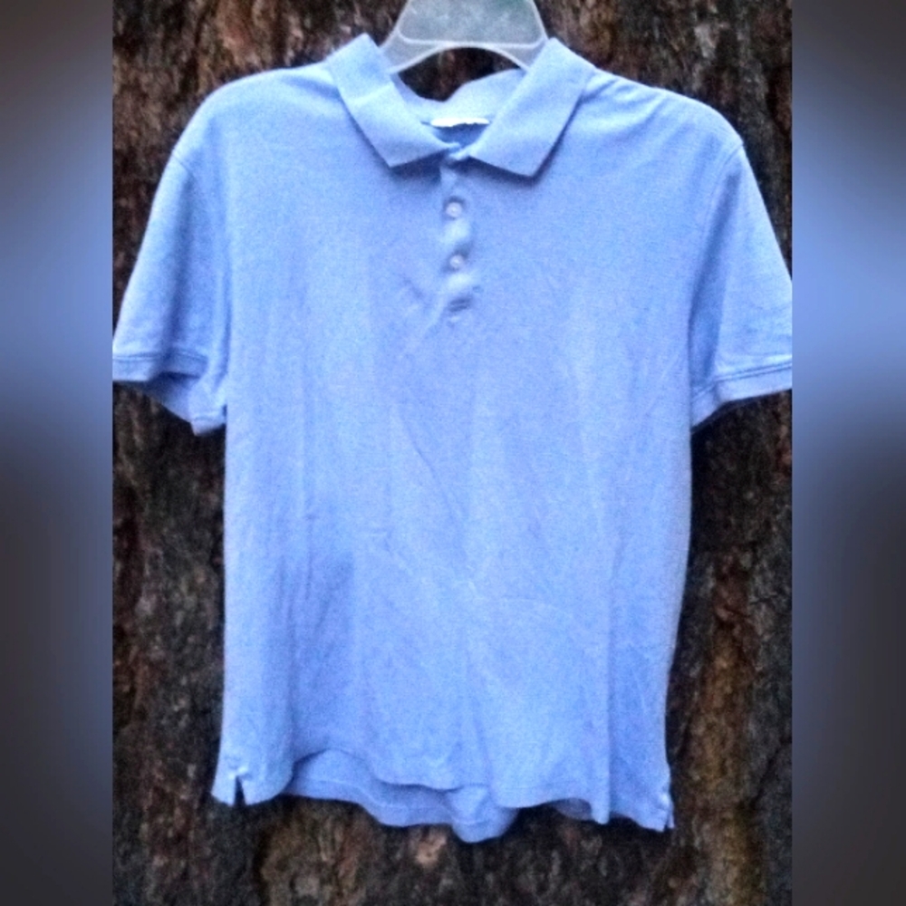 Mens Calvin Klein liquid Touch Polo Shirt Size Lg. 100% Cotton
